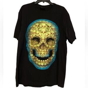 Max Mehra Black Skull Band T-Shirt Size XL
